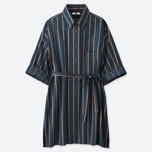 Uniqlo U Womens Striped Long-Sleeve Dress